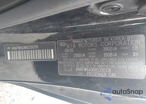 2011 Kia Forte Koup Sx из США, поврежденный, VIN KNAFW6A36B5330118